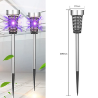 Lampe solaire de jardin 2 en 1 IP65 avec anti-moustiques LED, lampe anti-moustiques intérieure et extérieure pour la maison ou le bureau