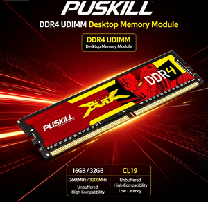 Mémoires RAM PUSKILL DDR4 16 Go 32 Go UDIMM 2666 3200 MHz CL19 CL22 pour Samsung RAM PC Performance RAM en gros - Product Image 4