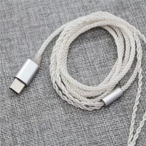 Cable de audio MMCX chapado en plata de 32 bits tipo C DAC con cable de 8 hilos para reemplazo de auriculares - Product Image 4