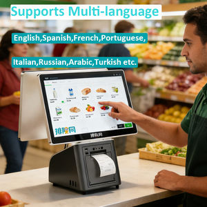 Systèmes de point de vente Android tout-en-un à double écran tactile pour restaurant, avec imprimante, prix d'usine - Product Image 4