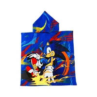 Peignoir en microfibre imprimé extra large pour enfants Serviette à capuche de natation d'été avec design de dessin animé pour une utilisation à la plage