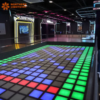 Juego Interactivo Activo para Piso LED con Luces Cuadradas para Parques Deportivos y Parques de Trampolín