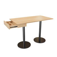 Ensemble de mobilier commercial personnalisable en bois massif avec table, chaises et banquette pour restaurant, café, salon de thé, style asiatique moderne