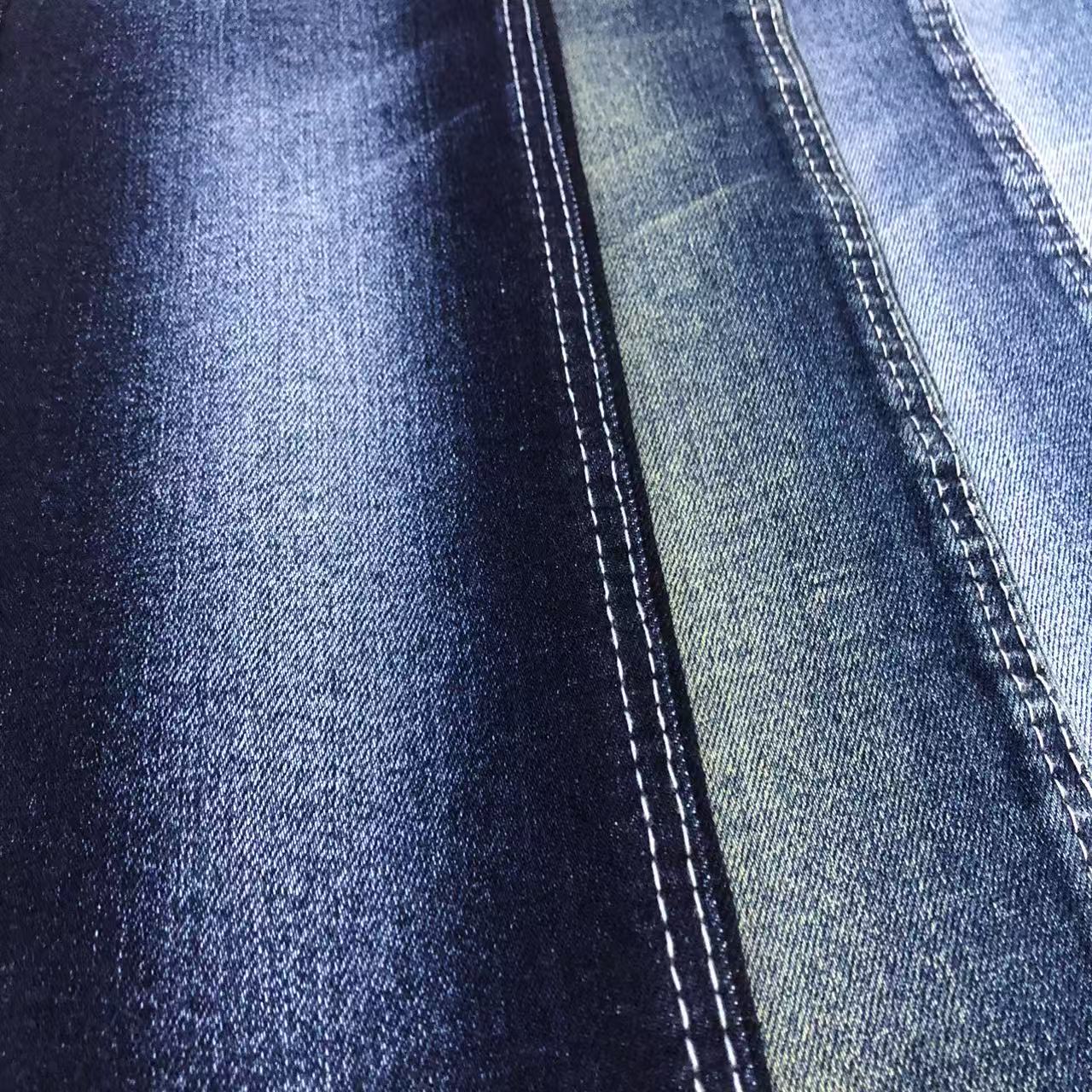 New Design Eco-Friendly Soft Cotton Stretch Brush Denim Fabric Heavyweight Yarn Dyed Denim Fabric