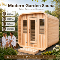 Ruang Sauna Kubus Prefab Modern untuk Luar Ruangan, Kabin Sauna Kayu Solid Persegi untuk Penggunaan di Rumah, Taman, Vila, Hotel, Spa, Proyek Wellness