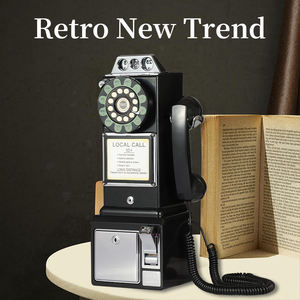 ABS 공예 전화 부스 모델 장식품 장식 복고풍 사진 소품 바 레스토랑 장식 선물 - Product Image 3