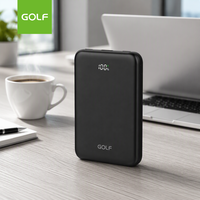 Chargeur mobile polymère à double port Type C à charge rapide, affichage LCD électronique, mini batterie externe fine PD 20W 10000mAh