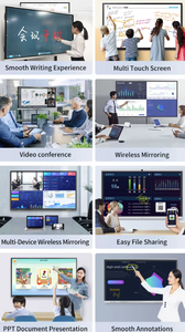 Hiseeview <b>Portable</b> All-in-One Interactive Smart Whiteboard 10-Point Touch Screen <b>TV</b> Intel I3 4G RAM 32-98" Sizes for University - Product Image 6