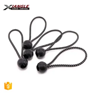 Großhandel 4 mm hohes elastisches Zelt schwarzer Ballkopf Bungee-Seile Gummi-Latex Bungee-Seil mit Ball