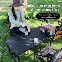 Table pliante portable et légère, multifonctionnelle, mobilier d'extérieur moderne, en métal durable, installation en une seconde pour le camping et les pique-niques