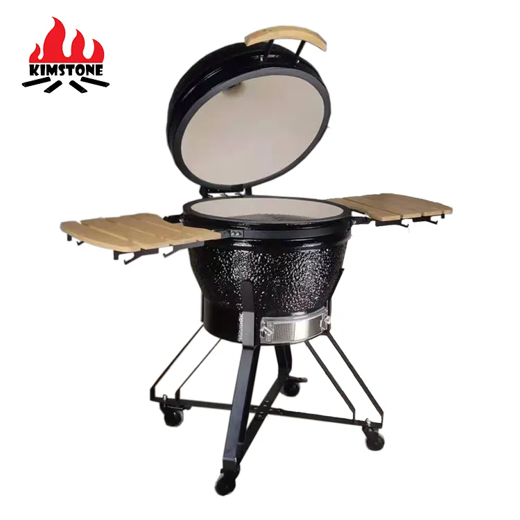 KIMSTONE 24-дюймовая кухонная посуда высокого качества на открытом воздухе барбекю гриль камадо керамический курильщик уголь барбекю гриль камадо