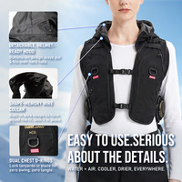 Gilet de refroidissement hybride MEGACOOL avec ventilateur 24V, veste de refroidissement par circulation d'air pour les travailleurs de la construction et les travailleurs en extérieur