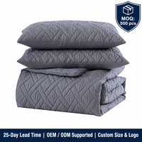 Ensemble de literie matelassée de qualité hôtelière en 3 pièces, ensemble de couette de luxe avec 2 taies d'oreiller