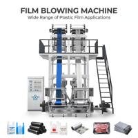 Machine d'extrusion de film soufflé à double extrudeuse SANBI haute vitesse automatique pour sacs de courses et sacs poubelles en HDPE/LDPE/LLDPE
