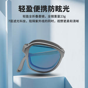 Lunettes de cyclisme créatives YeStar, monture argentée, bleu éblouissant, pliables, en métal, pour hommes, lunettes de sport - Product Image 3