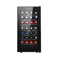 Refroidisseur à vin thermoélectrique Cave à vin Fonctionnement silencieux Mini bar de chambre à coucher 78L Réfrigérateur à vin 32 bouteilles
