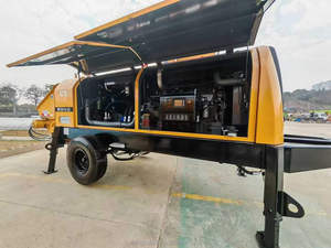 รถปั๊มคอนกรีตแบบลากจูง รุ่น HBT8018C-5S ปี 2021 ขับเคลื่อนด้วยมอเตอร์และเครื่องยนต์ ระยะส่งคอนกรีตในแนวตั้ง 180 เมตร ผลิตภาพการทำงาน 50 เมตร/ชั่วโมง - Product Image 3