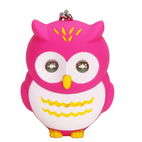 Mini lampe torche en forme de hibou mignon en plastique ABS avec son, idéale pour les cadeaux de fête pour enfants