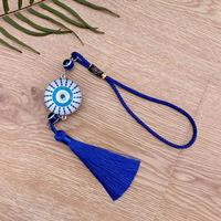 Pendentif de voiture ou de maison en alliage de zinc avec verre, motif œil bleu porte-bonheur, cadeau à suspendre pour voiture, vente en gros