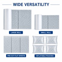 Rouleau de film à coussin d'air ondulé personnalisé, emballage protecteur gonflable, film à bulles pour l'expédition logistique
