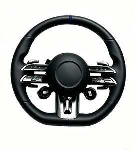 Volant de voiture en cuir véritable de haute qualité, personnalisé, pour Benz <span class=keywords><strong>AMG</strong></span> S63 S65 E53 E63 C43 C63 A35 A45 CLA35 CLA45 G63 - Product Image 1