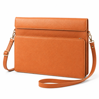Sac bandoulière pour ordinateur portable 12 pouces en cuir véritable personnalisé, étui fin pour ordinateur portable, pour les voyages d'affaires, OEM ODM
