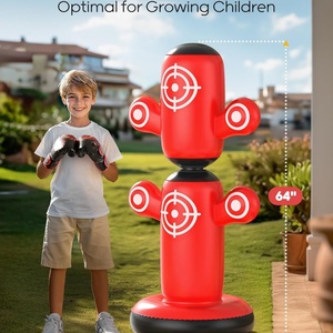 Saco de Boxeo de PVC Giratorio 360 Grados con Guantes, Juguete de Boxeo Grande para Niños con Bomba Manual, Saco de Boxeo Rellenable con Agua, Regalo para Niños - Product Image 6