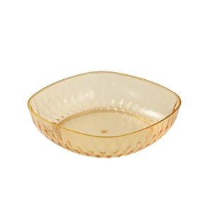 Plateau carré en PET couleur unie 24 cm grande capacité, esthétique raffinée, pour bonbons et snacks, plat profond transparent de luxe léger - Product Image 3