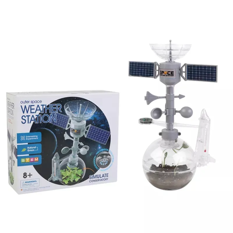 Kids Easy Assembly Simulation Space Weather Station Plant Growth Scientific Experiment Toys For Kids