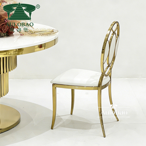 Round <b>Back</b> Stainless Steel Luxury Traditional Wedding Chair - Product Image 3