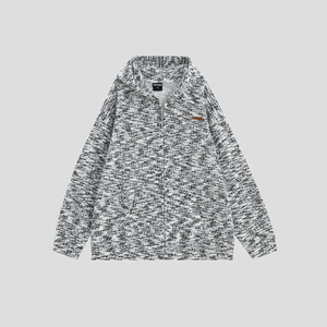 Felpa con cappuccio da <span class=keywords><strong>donna</strong></span> taglie forti con zip, tinta unita, modello Santos, giacca casual oversize di design - Product Image 6