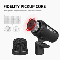 Drum Microphone Kick Snare Tom Hihat Crash Ride 7 Drum Kit Mic Instrument Percussion Dynamic Mic