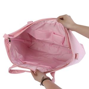 Custom DIY Embroidery Letter Waterproof Foldable Portable <b>Large</b> Capacity Corduroy Tote Bags Women's Fashion Durable Handbags - Product Image 5