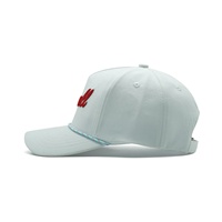 Casquette décontractée structurée à 5 panneaux, imperméable et à séchage rapide, avec cordon et broderie 3D personnalisée pour la promotion de marque, faible MOQ, fabrication sur mesure en usine