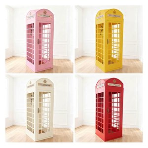 Cabina Telefonica con Composizione Floreale in Seta Personalizzata GNW <span class=keywords><strong>per</strong></span> Decorazioni di Matrimoni ed Eventi, Facile da Assemblare, Dimensioni Personalizzabili - Product Image 4