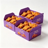 Scatole di Carta Personalizzate per Alimenti, Confezioni per Pollo Fritto, Fast Food, Hamburger, Patatine Fritte da Asporto