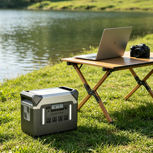 Station d'alimentation portable 2000W avec générateur solaire écologique, alimentation par batterie au lithium pour la maison, le camping en plein air - Product Image 1