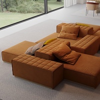 Canapé modulaire double face moderne et simple, salon, hôtel, villa, tissu en velours, peut être assemblé