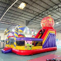 Château gonflable avec toboggan, structure de jeux gonflable pour enfants, équipement de terrain de jeux commercial pour fêtes d'enfants
