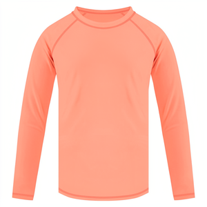 Nouveau T-shirt à manches longues pour enfants, sous-vêtement de printemps, coupe ajustée, finition enduite, style tendance, UPF50+, 100% polyester - Product Image 1
