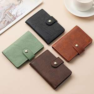 Yeni Şık Suni Deri Cüzdan Büyük Kapasiteli Zarif Çanta Snapper Basit Kart Çantası İş Promosyon İş Hediyesi - Product Image 1