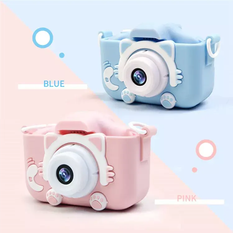 FHD Picture Games cute design children action camera video recorder dual lens 1080P kids digital camera