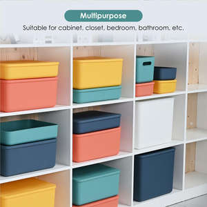 Contenedor de almacenamiento multifuncional de Color personalizado de alta calidad, cesta de almacenamiento moderna de plástico para el hogar, venta al por mayor de alimentos para el hogar - Product Image 6