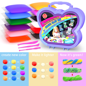 Paquete de Material de Arcilla Plástica de Piedra, Arcilla de Colores Suaves No Tóxica y Segura, Sin Necesidad de Horno, Juguete de Modelado de Arcilla para Manualidades Infantiles - Product Image 2