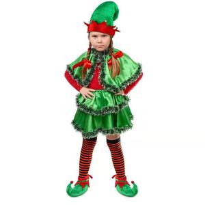 Sombrero <span class=keywords><strong>de</strong></span> elfo <span class=keywords><strong>de</strong></span> Navidad <span class=keywords><strong>de</strong></span> fieltro con cascabeles a juego verde rojo zapatos <span class=keywords><strong>de</strong></span> punta rizada conjunto no Tejido estilo payaso carnaval <span class=keywords><strong>disfraz</strong></span> familia - Product Image 3