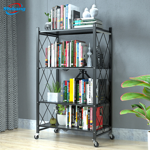 High-Capacity Metal Wheeled <strong>Storage</strong> Racks Multi-Level Foldable From Factory <strong>Source</strong>-for Household Coat Shelf Display Use - Product Image 2