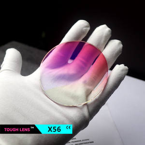 EXIA-Objectif X56 photochromique gris <span class=keywords><strong>MR</strong></span>-8 1.61, verres de lunettes de soleil, revêtement rotatif, photochromique, dégradé de rose, SHMC, revêtement bleu - Product Image 1