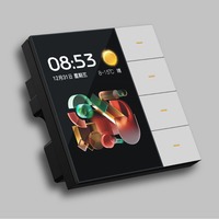 KLASS Nouveau Design Tuya Écran Central 3,5'' 4 Boutons Poussoirs Zigbee Panneau de Commande Intelligent Tuya pour Toute la Maison