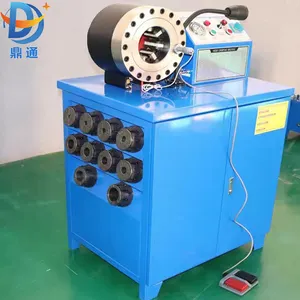 ماكينة الضغط الهيدروليكية الآلية لخرطوم الحفارة مقاس 6-51 مم ماكينة تجعيد أنابيب الخراطيم ماكينة تصنيع منتجات المطاط