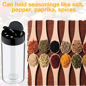 Şeffaf Baharat Şişesi Tuz Biberlikleri Plastik Barbekü Baharat Kavanozları Çeşni Kutusu Ev Mutfak Toz Saklama Kabı - Product Image 5